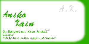 aniko kain business card